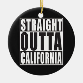 Ornamento De Cerâmica Outta reto Califórnia