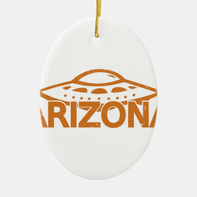 Ornamento De Cerâmica OVNI de arizona (Frente)