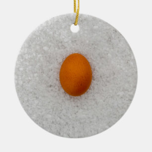 Ornamento De Cerâmica Ovo com sal