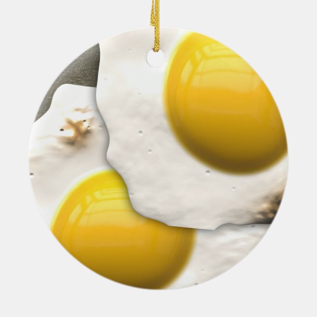 Ornamento De Cerâmica Ovos fritos (Traseira)