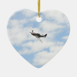 Ornamento De Cerâmica P51 Mustang em Voo