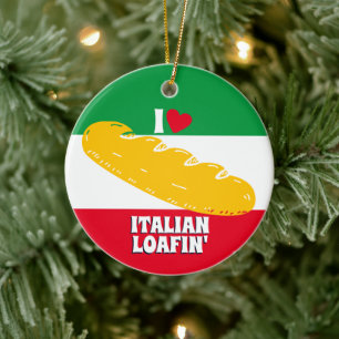 Ornamento De Cerâmica padaria de pão no Natal francês italiano