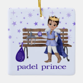 Ornamento De Cerâmica PADEL ORNAMENT – CHARMING PADEL PRINCE in BLUE