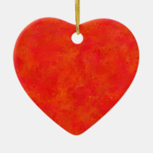 Ornamento De Cerâmica Padrão Abstrato Laranja Vermelho