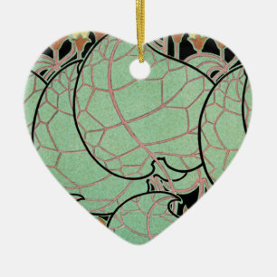 Ornamento De Cerâmica Padrão Art Nouveau #10