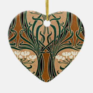 Ornamento De Cerâmica padrão Art Nouveau #9