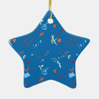 Ornamento De Cerâmica Padrão "Chame-me de Amor"