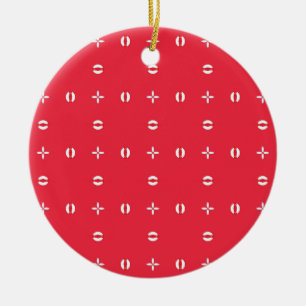 Ornamento De Cerâmica Padrão Charme de Férias de Natal 09 -