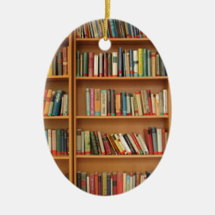 Ornamento De Cerâmica Padrão clássico de prateleira de livros, estante,