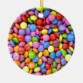 Ornamento De Cerâmica Padrão colorido de balas