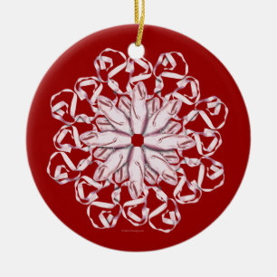 Ornamento De Cerâmica Padrão de Ballet (rosa)
