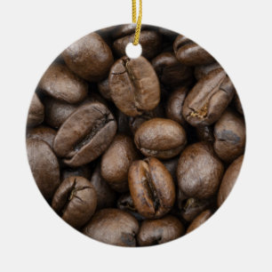 Ornamento De Cerâmica Padrão De Bean De Café