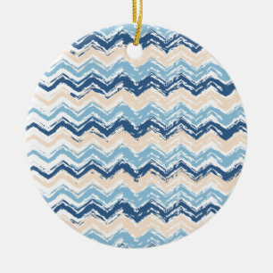 Ornamento De Cerâmica Padrão de Cevon do Oceano Pacífico