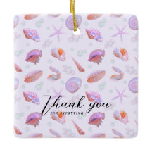 Padrão de Concha Pastel com Texto Personalizado