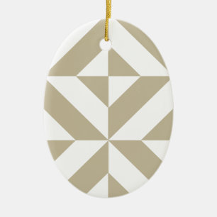 Ornamento De Cerâmica Padrão de Cubo Clay Geométrico Deco