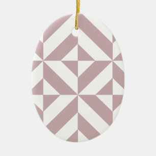 Ornamento De Cerâmica Padrão de Cubo Geométrico Médio de Deco