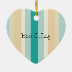 Ornamento De Cerâmica Padrão de faixas de praia