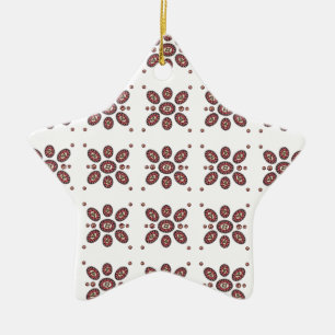 Ornamento De Cerâmica Padrão de Flor Mandala