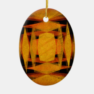 Ornamento De Cerâmica Padrão de formas de diamante retrô