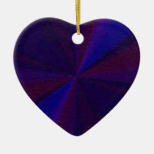 Ornamento De Cerâmica Padrão de gradiente circular azul a roxo