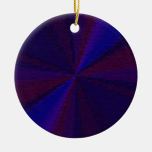 Ornamento De Cerâmica Padrão de gradiente circular azul a roxo