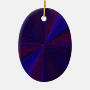 Ornamento De Cerâmica Padrão de gradiente circular azul a roxo