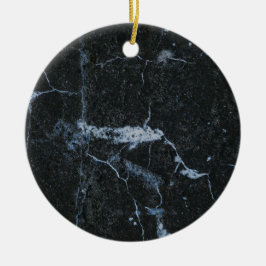 Ornamento De Cerâmica Padrão de mármore preto
