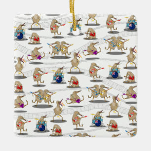 Ornamento De Cerâmica Padrão de Música Nova Zelândia