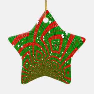 Ornamento De Cerâmica padrão de natal abstrato de fundo
