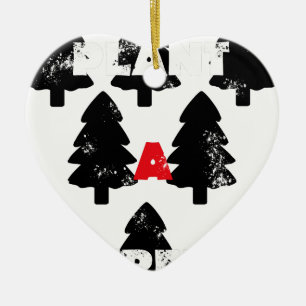 Ornamento De Cerâmica Padrão de plantar uma árvore