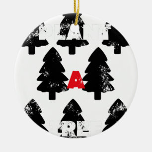 Ornamento De Cerâmica Padrão de plantar uma árvore