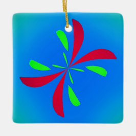 Ornamento De Cerâmica Padrão de Retrô de Voo com Borboleta Abstrato simp