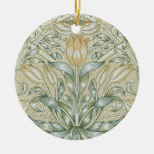 Ornamento De Cerâmica Padrão de Romã Antiga Lily de William Morris