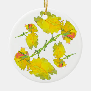 Ornamento De Cerâmica Padrão de rosas.