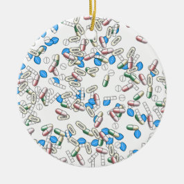 Ornamento De Cerâmica Padrão de sprinkles de pílulas