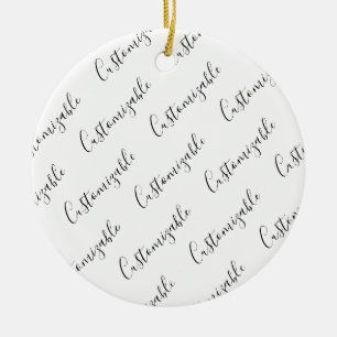 Ornamento De Cerâmica Padrão de texto de escrita moderna editável Pret