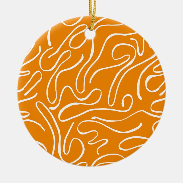 Ornamento De Cerâmica Padrão de Vibes de abstrato (Frente)