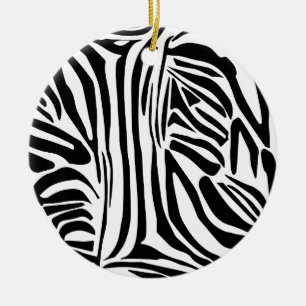 Ornamento De Cerâmica Padrão de zebra