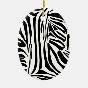Ornamento De Cerâmica Padrão de zebra