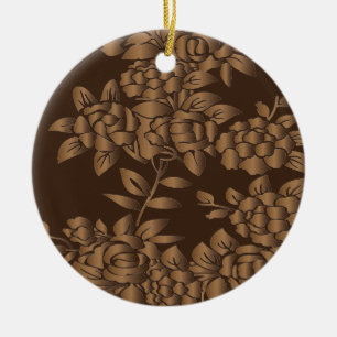 Ornamento De Cerâmica padrão flora