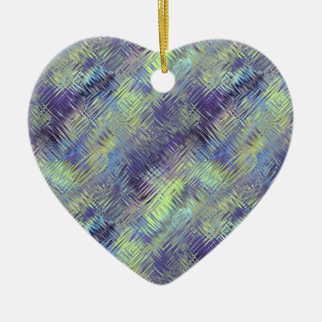 Ornamento De Cerâmica Padrão Líquido Azul Tanzanita (Frente)