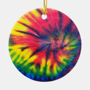 Ornamento De Cerâmica Padrão Tie Dyed