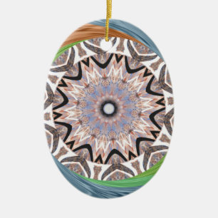 Ornamento De Cerâmica Padrão tradicional africano de feijão