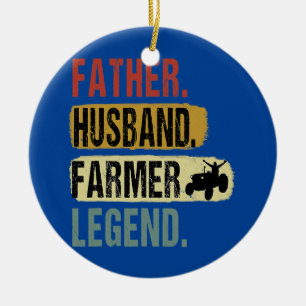 Ornamento De Cerâmica Padre Husband Farmer Legend Farmer Pai do Pai