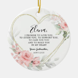 Ornamento De Cerâmica Padrões Geométricos Dourados de Coração Rosa-Rosa