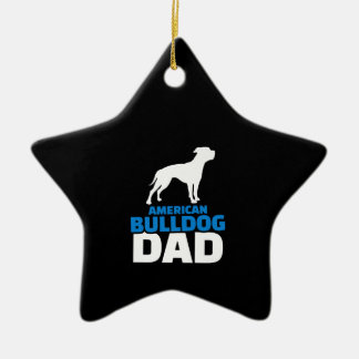 Ornamento De Cerâmica Pai Americano Premium Presente Para O Amor Do Bull