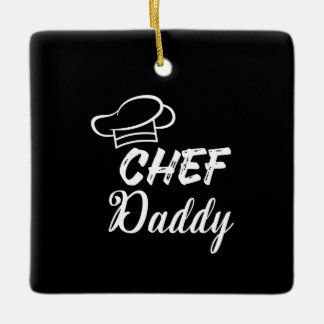 Ornamento De Cerâmica Pai Chef | Presente de cozinhar | Comidas Presente