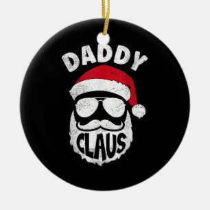 Ornamento De Cerâmica Pai Claus Pai Natal Engraçado Combinação de Natal