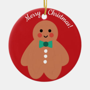 Ornamento De Cerâmica Pai de Pão Ginger e Mãe Personalizado de divers