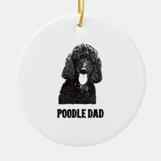 Ornamento De Cerâmica Pai de Poodle Mens - Pai de Poodle Padrão